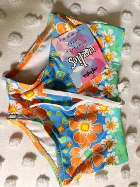 NWT Boys Dolfin swim trunks Multicolor Print Practice Suit size 24